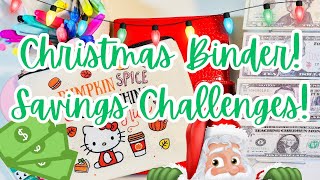 BudgetSavings Christmas Binder Cash Stuffing Savings Challenges [upl. by Leotie567]