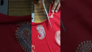 Cross piece back neck stitchingshortsyoutubeindia tipsandtricksyoutubeshortszitailoring [upl. by Notsua386]