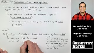 S15E1  An Introduction to Buffer Solutions and the Common Ion Effect [upl. by Aicek]