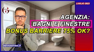 Cosa prevede il BONUS 75 BARRIERE ARCHITETTONICHE 2023 per bagno e infissi 6 cose da sapere [upl. by Tshombe]