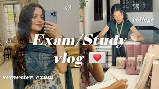 Study amp Exam vlog  Hansika Krishna  exam at college  Semester 1 exams💌🧸 [upl. by Ecnaret]