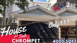 HOUSE FOR SALE IN CHROMPET  4000SQFT IN GST  PRICE 😲😲₹₹₹ NEGOTIABLE 😱 FUN WITH KARTHI [upl. by Irod]