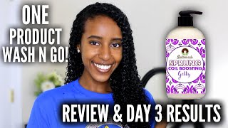 SOULTANICALS SPRUNG COIL BOOSTING GELLY REVIEW amp WASH N GO  Lydia Tefera [upl. by Treblah]