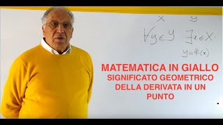 SIGNIFICATO GEOMETRICO DELLA DERIVATA COEFFICIENTE ANGOLARE DELLA TANGENTE MATEMATICA IN GIALLO [upl. by Aihsital]