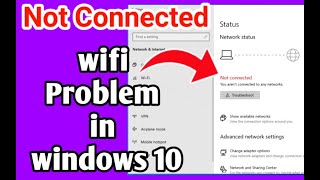 Wifi Not Connected in windows 710  wifi not showing in windows in hindi  Best Tips and Tricks [upl. by Narcis927]