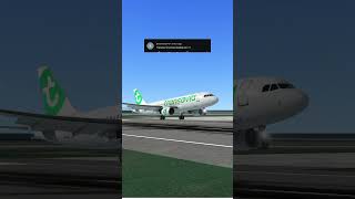 Transavia Butter Landing aviation avgeek flightsimulator landing plane airlines automobile [upl. by Cerf416]