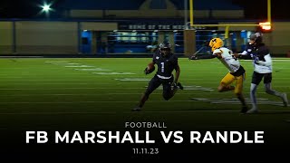 Marshall vs Randle Football 111123 [upl. by Yasui]