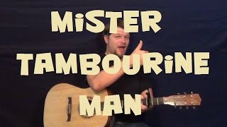 Mr Tambourine Man The Byrds Easy Strum Guitar Lesson How to Play Tutorial [upl. by Cesare]