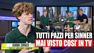 Jannik Sinner conquista anche la TV Usa quotNon vengo dalla giunglaquot ridono tutti [upl. by Poll757]