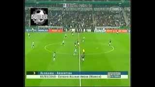 Alemania 0 vs Argentina 1 Amistoso 2010 Higuain Veron Messi FUTBOL RETRO TV [upl. by Anyer]