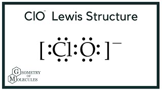 ClO Lewis Structure Hypochlorite Ion [upl. by Leinadnhoj]