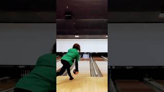 Two Handed Bowling Release SlowMo bowling bowler athlete subscribe short shorts [upl. by Kciredec]