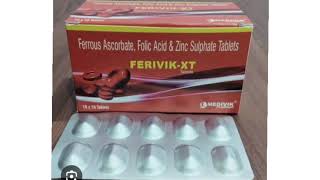 FERIVIK XT Tablet Ferrous Ascorbate Folic Acid amp Zinc Sulphate Tablets [upl. by Elacim85]