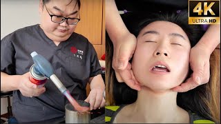 ASMR  YouTube First Reveal of Traditional Chinese Facial Bone Adjustment  2000 years Heritage [upl. by Atnom]