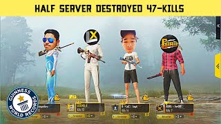 😲Half Server Destroyed 47 Kills  New Record LegendX vs Kinganbru vs Gamexpro vs G Guruji [upl. by Eenal313]