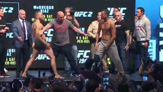 UFC 196 McGregor vs Diaz Faceoff [upl. by Ttocs353]