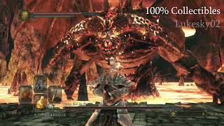 Dark Souls 2  BOSS  Le Vieux Roi de Fer  The Old Iron King  100 Collectibles  Guide [upl. by Wakeen]