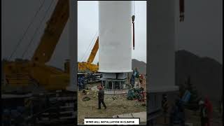 Wind Turbine Installation in Glimpse electriciti WTG Windpower windenergy [upl. by Able]