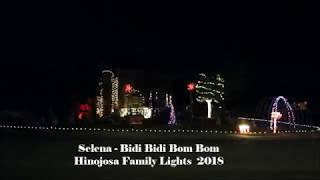 Selena Bidi Bidi Bom Bom Christmas Light Show [upl. by Wesle]