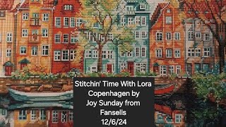 Stitchin Time With Lora Copenhagen Stamped Cross Stitch from Fansells 12624 [upl. by Maunsell]