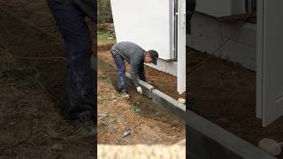 Installation of sidewalk curbs 👌 automobile satisfying pavement landscape pavers garden [upl. by Sila816]