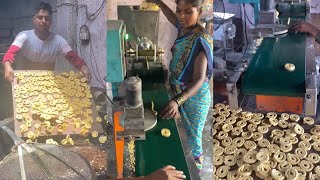 Bulk making of Chakli in Factory  Factory making of Indian Snacks 😍❤️ [upl. by Pappas235]