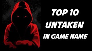 10 DANGEROUS GAMING NAME  unique nickname for FREEFIRE PUBG BGMI [upl. by Aarika]