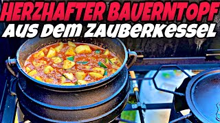 Herzhafter Bauerntopf aus dem Zauberkessel  Dutch Oven Rezepte [upl. by Aridan]