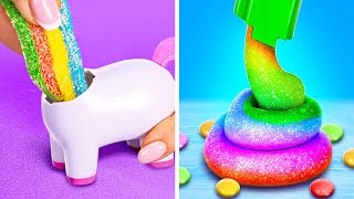 Wow Rainbow Unicorn Candy 🌈😋 Fun Gadgets and DIY Fidgets [upl. by Niltyak]