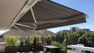 Stores de terrasse ULTIMO avec lambrequin déroulable et éclairage LED [upl. by Vivi]