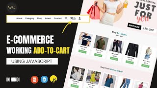 ECommerce Website  Add Products To Cart  Add To Cart  HTML CSS JavaScript [upl. by Adila39]