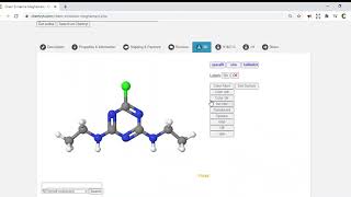 Cheminformatics  Simazine  CCNc1ncClncNCCn1  Chemryt [upl. by Novert]