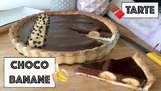 Recette  TARTE CHOCOLAT BANANE [upl. by Ahsemad619]