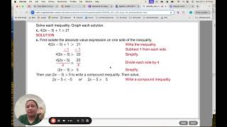 Algebra 1 Lesson 26 Solving Absolute Value Inequalities [upl. by Niras]