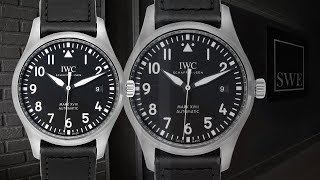 IWC Pilot Mark XVIII Black Dial Steel Mens Watch IW327001  SwissWatchExpo Wrist Roll [upl. by Cohette29]