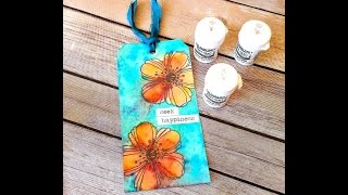 Demo Creating Mixed Media Art Tags With Brusho Crystal Colours [upl. by Ernest]