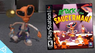 Attack of the Saucerman PS1 Gameplay  Obscure Games 153 [upl. by Enalda]