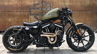 Harley Davidson Iron 883 kinetic quotthe coilquot exhaust pure sound [upl. by Lindsey897]