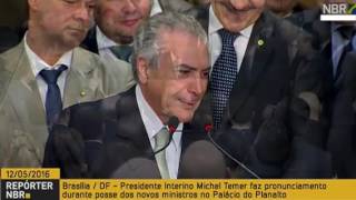 Michel Temer engasga em primeiro discurso [upl. by Eckart]