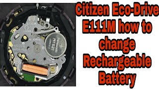 Citizen EcoDrive E111M how to change rechargeable battery [upl. by Trovillion681]