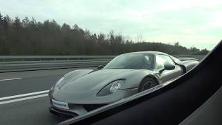 Koenigsegg Agera R encounter with Porsche 918 Spyder HIGHSPEED OVAL UNCUT 50 fps [upl. by Anatole858]