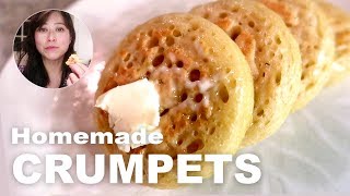 How to make British crumpets  Easy vegan baking [upl. by Dessma632]