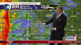 4Warn Storm Team tracks severe weather moving across Oklahoma [upl. by Hobie873]