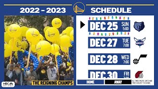 Heres the Complete Golden State Warriors 202223 Schedule [upl. by Enenstein345]