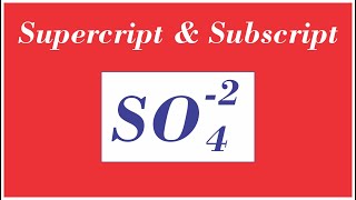 How to Insert Superscript and Subscript in Microsoft Word [upl. by Devlen]