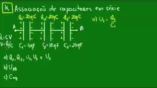 Associação de capacitores em série  Exemplo [upl. by Gaul]