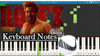 Rolex BGM Keyboard Notes piano Cover  Anirudh  Kamal Haasan  Suriya  Vikram [upl. by Nodnarg944]