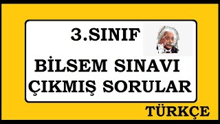 3SINIF BİLSEM ÇIKMIŞ SORULAR TÜRKÇE bilsem zeka soruları [upl. by Zetta465]