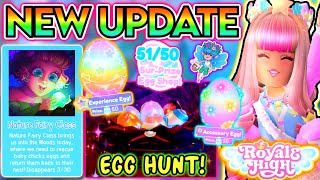 NATURE FAIRY CLASS OUT NOW IN ROYALE HIGH EGG HUNT 10 New Accessories amp Gameplay Changes ROBLOX [upl. by Grote]