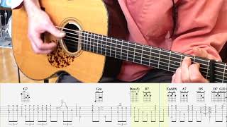 Sporting life blues Dave Van Ronk intro  Guitar TAB  CHORDS [upl. by Hilleary]